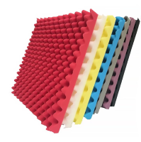 Renkli Akustik Yumurta Süngeri  Flok Kaplı 40mm 50X50 