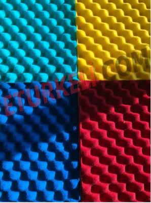 Renkli Akustik Yumurta Süngeri  Flok Kaplı 40mm 50X50 