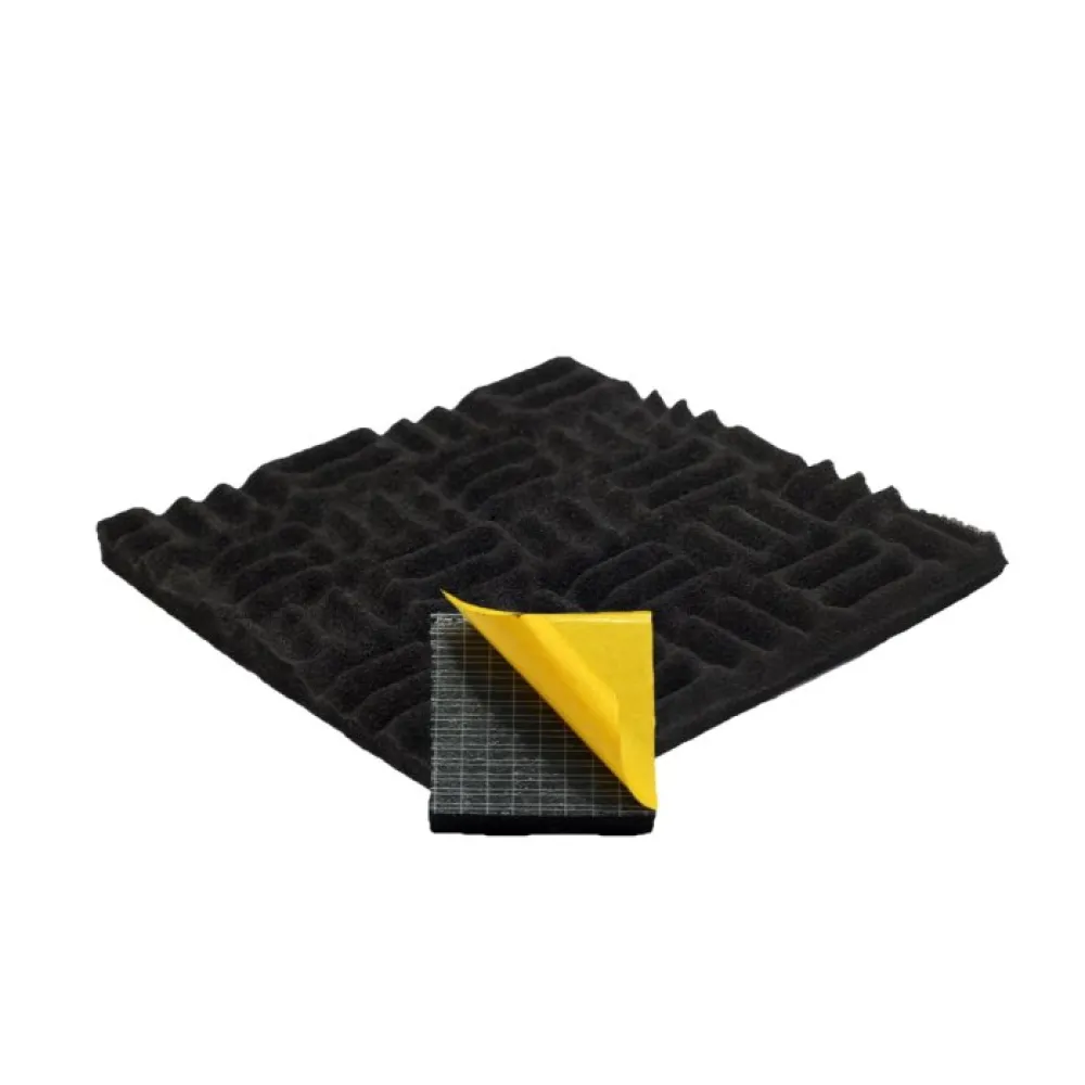 Akustik Yapışkanlı Labirent Sünger Yanmaz 30mm 60 Dns 100 x 100 cm