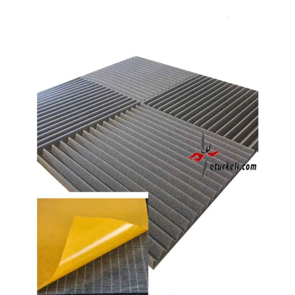 Zigzag Akustik Ses Yalıtımı süngeri Kendinden Yapışkanlı 40mm 50x50
